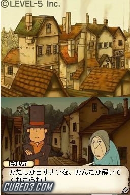 Screenshot for Professor Layton and the Mysterious Village on Nintendo DS