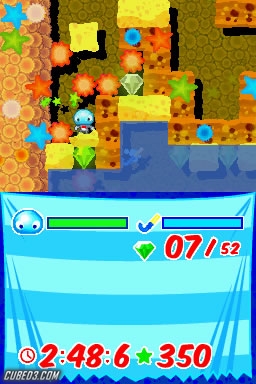 Screenshot for Boulder Dash Rocks! (Hands-On) on Nintendo DS