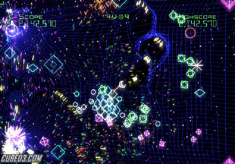 Screenshot for Geometry Wars: Galaxies on Wii