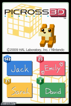 Screenshot for Picross 3D (Hands-On) on Nintendo DS