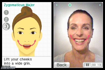 Screenshot for Face Training: Facial Exercises to Strengthen and Relax from Fumiko Inudo on Nintendo DS