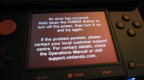 Image for Black Screen Error Plaguing 3DS