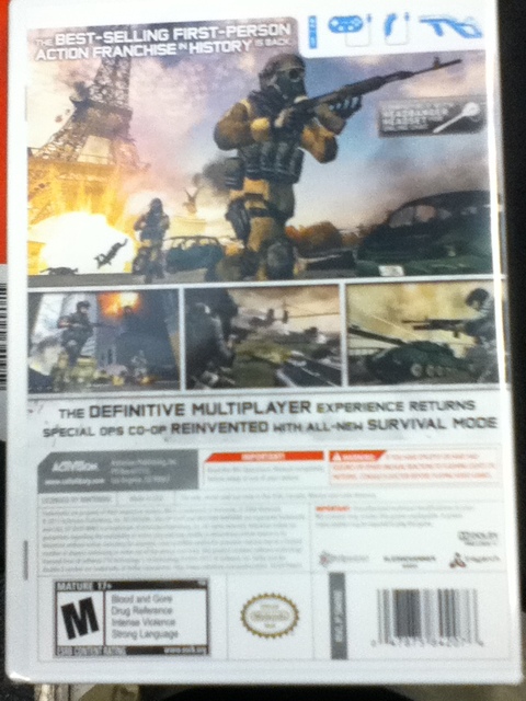 Image for A Look at Call of Duty: Modern Warfare 3 Wii... The Box