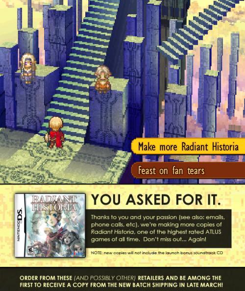 Image for Atlus Reprinting Radiant Historia