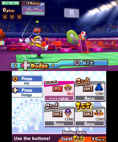 Screenshot for Mario & Sonic at the London 2012 Olympic Games on Nintendo 3DS