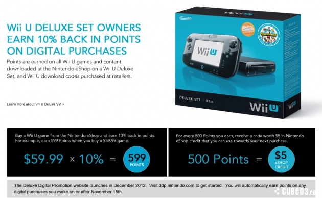 Image for Earn Points on Wii U Downloads for Wii U Deluxe Owners