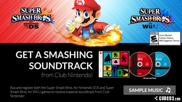 Image for Register Super Smash Bros. for 3DS & Wii U and Receive a Soundtrack