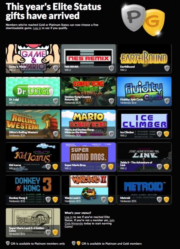 Image for Club Nintendo Gold and Platinum Rewards Include Game & Wario, Metroid, Donkey Kong