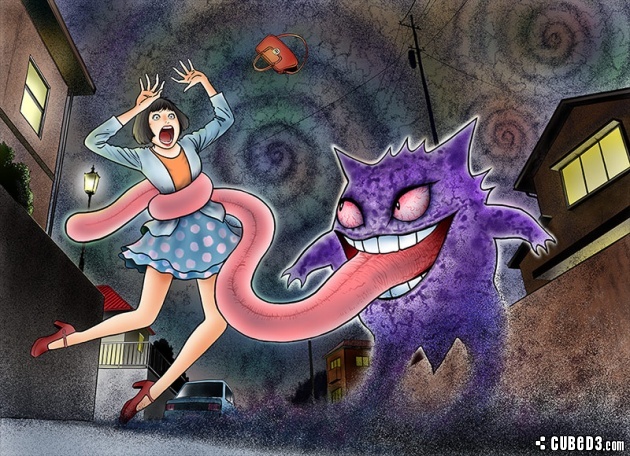 Image for Gengar Gets Frisky in New Junji Ito Pokémon Artwork