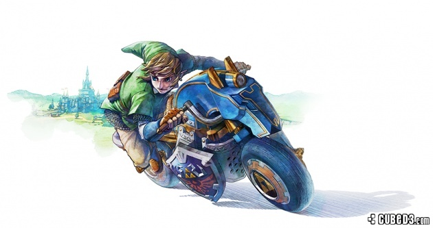 Image for Link Rides the Master Cycle in Mario Kart 8
