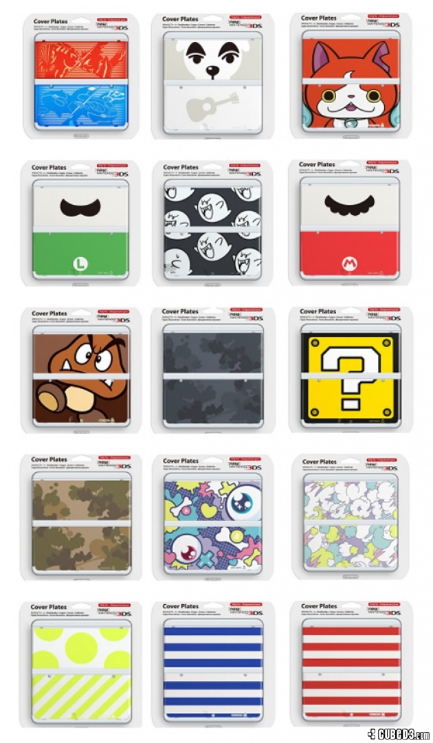 Image for NEW 3DS Faceplates Include Moustache, Boo, Animal Crossing Designs