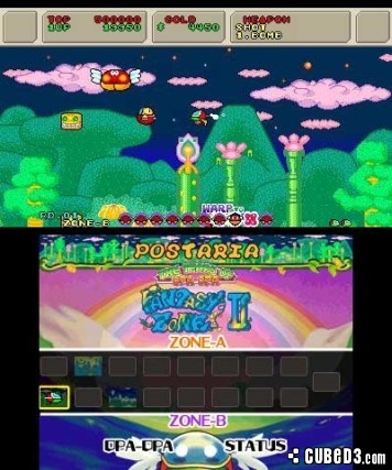 Screenshot for 3D Fantasy Zone II W on Nintendo 3DS