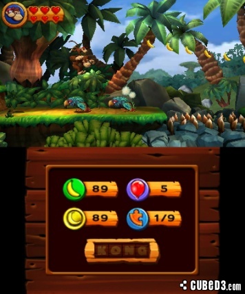 Screenshot for Donkey Kong Country Returns 3D on Nintendo 3DS