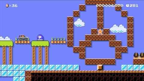 Image for Fight Bowser as a Car in Super Mario Maker