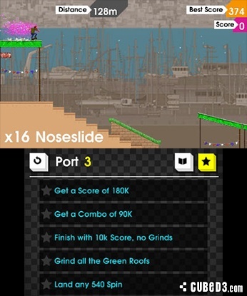 Screenshot for OlliOlli on Nintendo 3DS