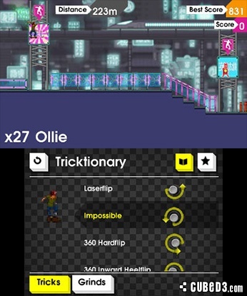 Screenshot for OlliOlli on Nintendo 3DS