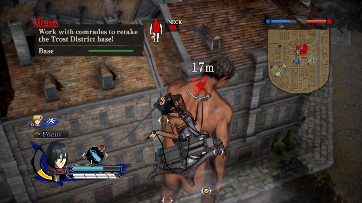 Screenshot for Attack on Titan: Wings of Freedom on PlayStation 4