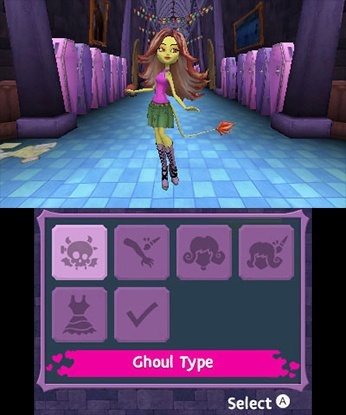 Screenshot for Monster High: New Ghoul in School on Nintendo 3DS