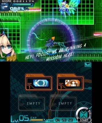Screenshot for Azure Striker Gunvolt 2 on Nintendo 3DS
