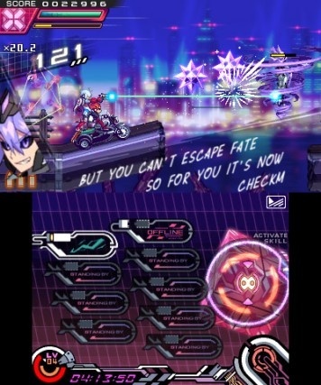 Screenshot for Azure Striker Gunvolt 2 on Nintendo 3DS