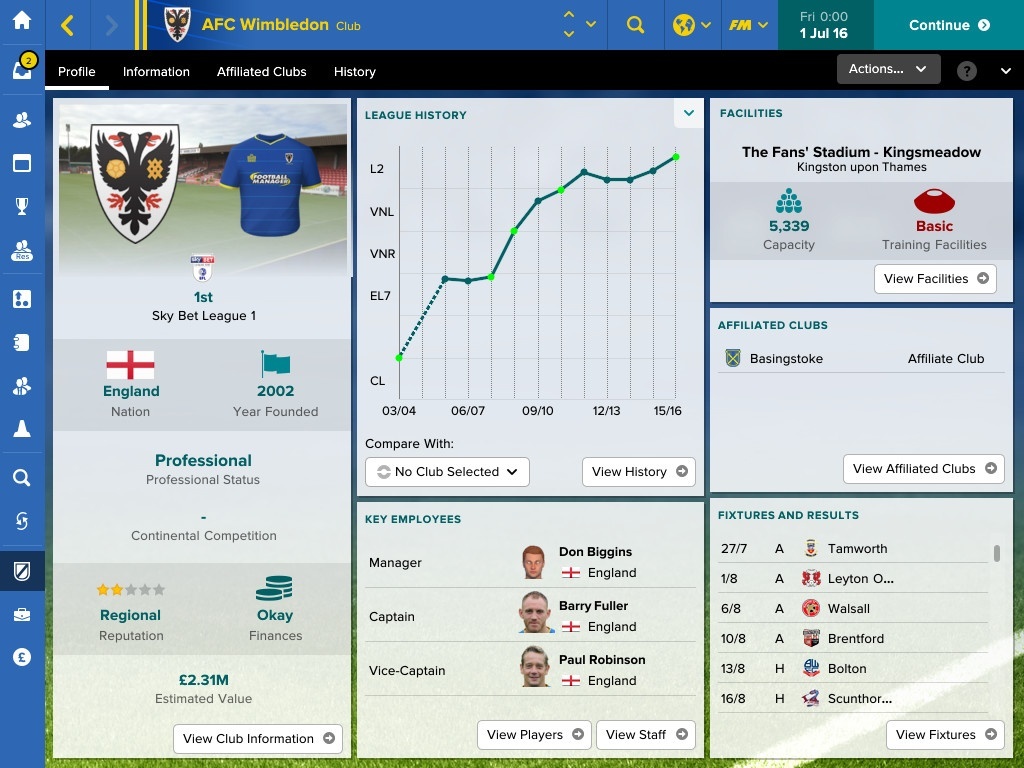 Screenshot for Football Manager Touch 2017 on PC