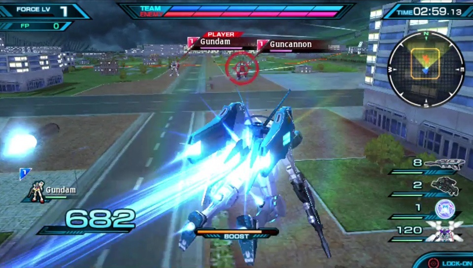 Screenshot for Mobile Suit Gundam: Extreme VS-Force on PS Vita