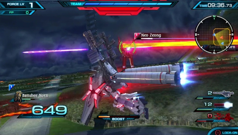 Screenshot for Mobile Suit Gundam: Extreme VS-Force on PS Vita