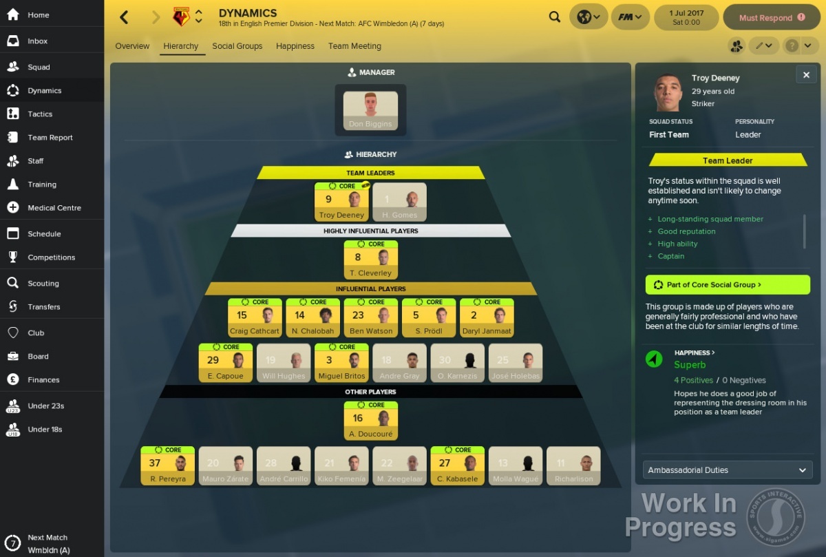 Screenshot for Football Manager 2018 on PC