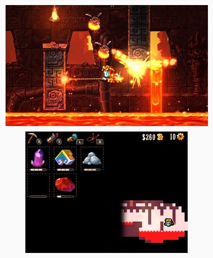 Screenshot for SteamWorld Dig 2 on Nintendo 3DS