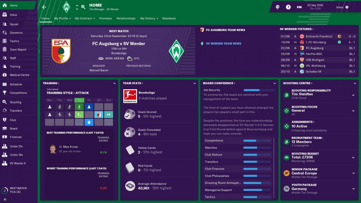 Screenshot for Football Manager 2019 on PC