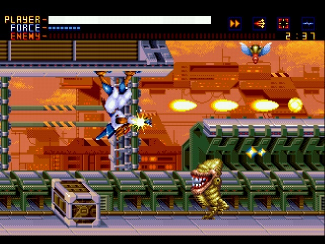 Screenshot for Alien Soldier on Mega Drive