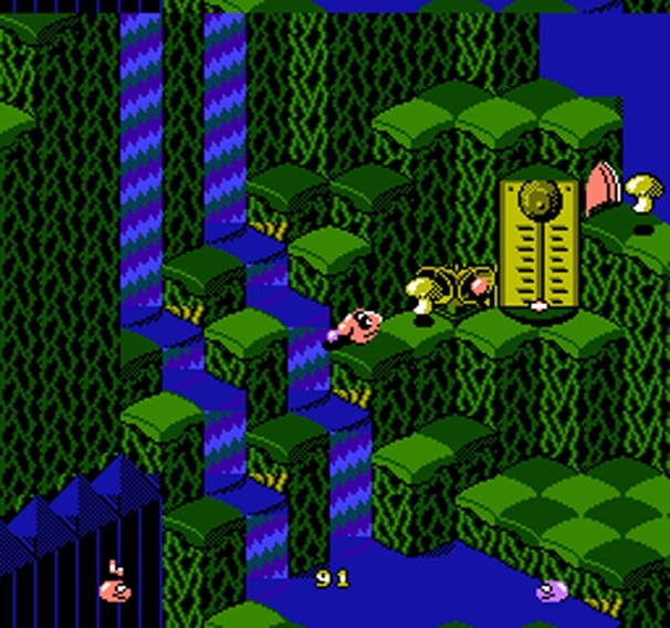 Screenshot for Snake Rattle ‘n’ Roll on NES