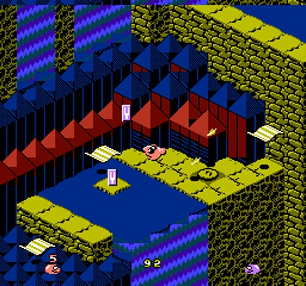 Screenshot for Snake Rattle ‘n’ Roll on NES