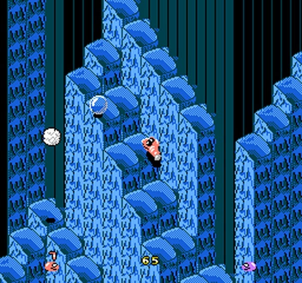 Screenshot for Snake Rattle ‘n’ Roll on NES