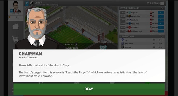 Screenshot for Club Soccer Director PRO 2020 on PC