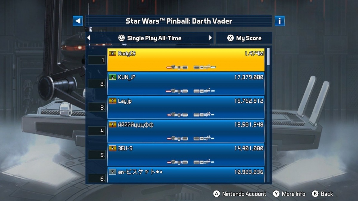 Screenshot for Star Wars Pinball on Nintendo Switch