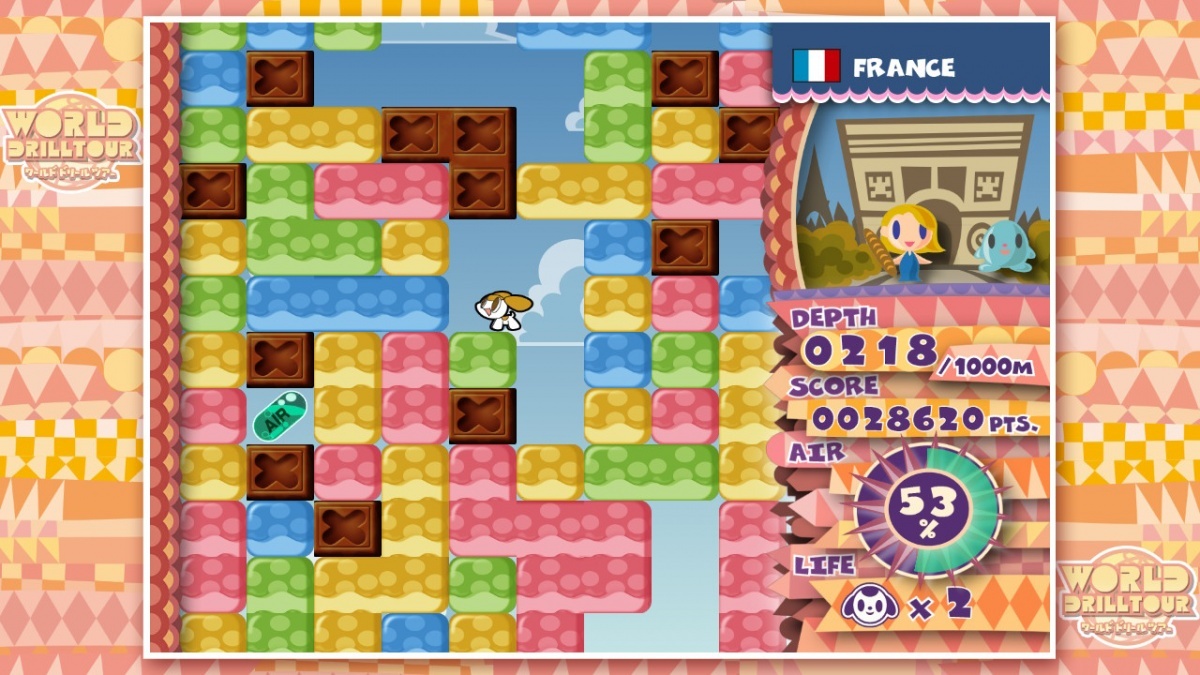 Screenshot for Mr. DRILLER DrillLand  on Nintendo Switch