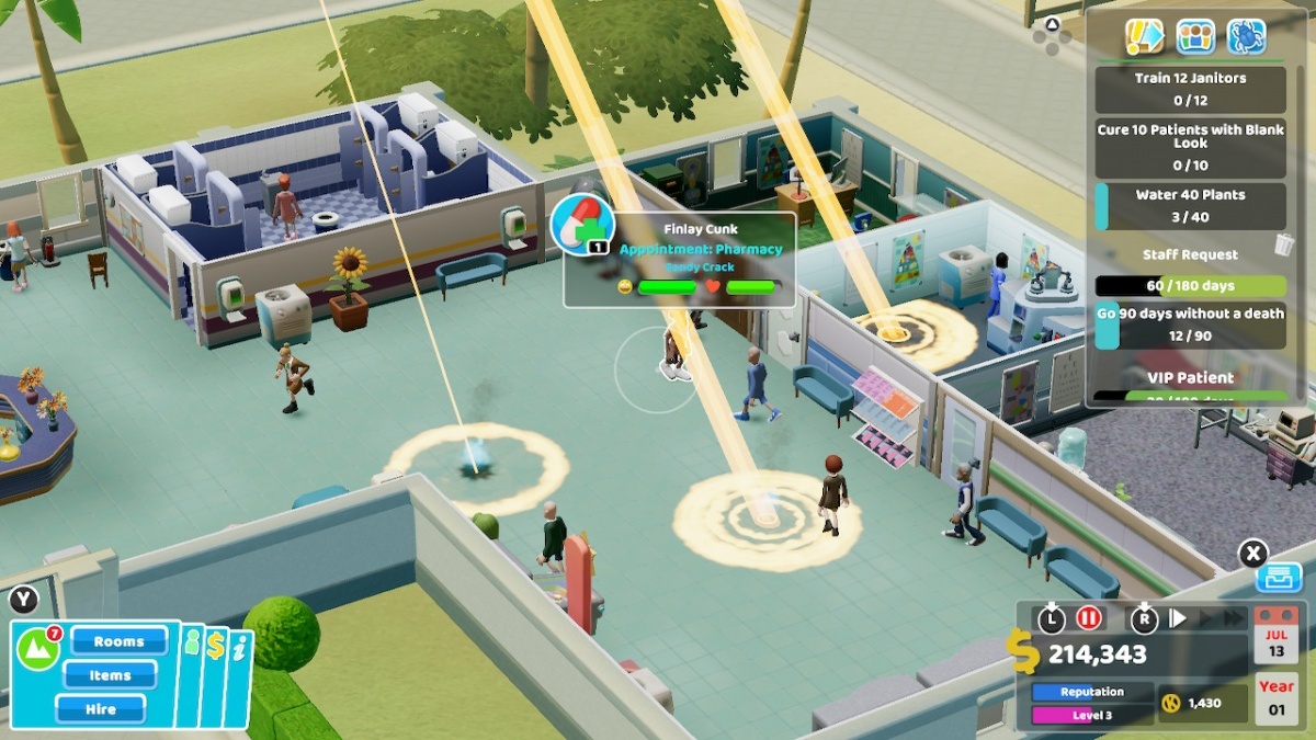 Screenshot for Two Point Hospital: Jumbo Edition on Nintendo Switch