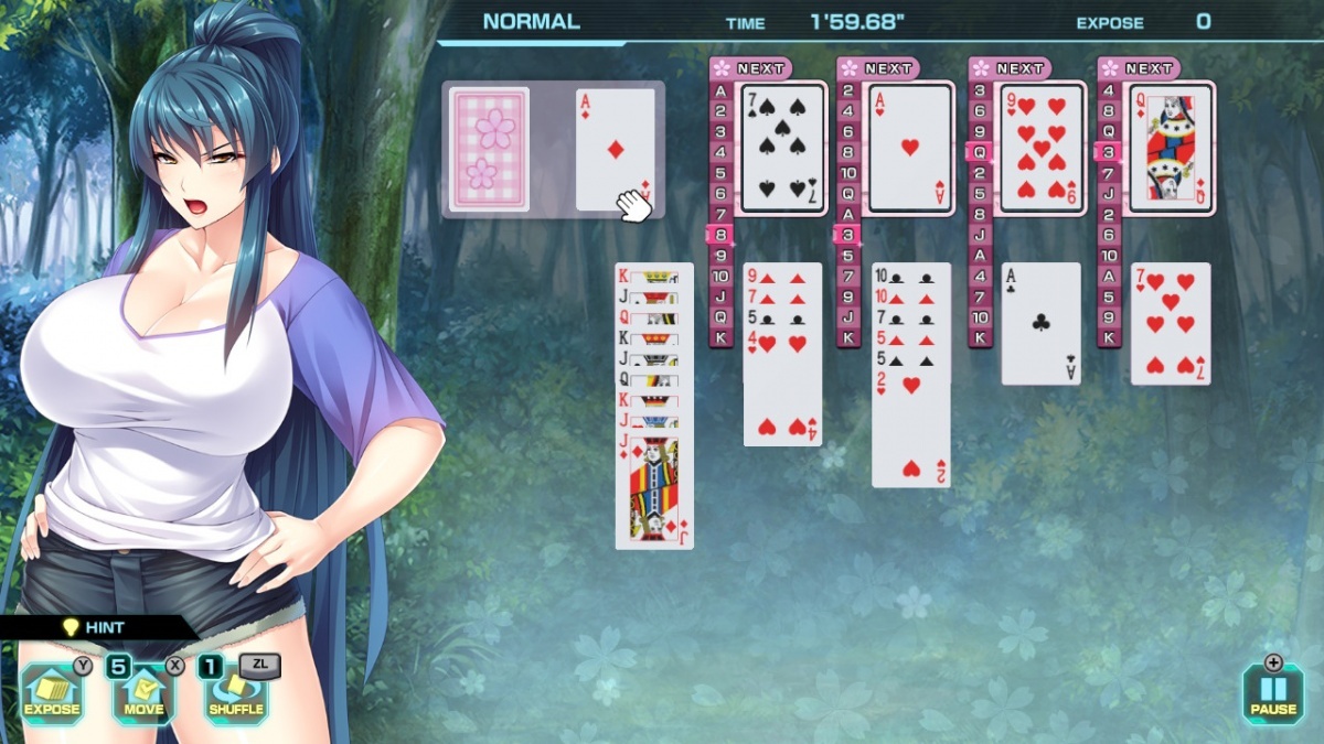 Screenshot for Pretty Girls Four Kings Solitaire on Nintendo Switch