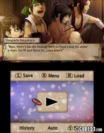 Screenshot for Hakuoki: Memories of the Shinsengumi on Nintendo 3DS