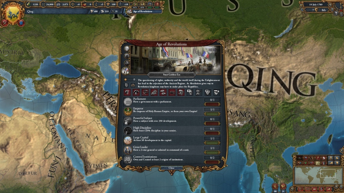 Screenshot for Europa Universalis IV: Mandate of Heaven on PC