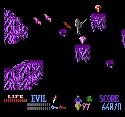 Screenshot for Wizards & Warriors on NES