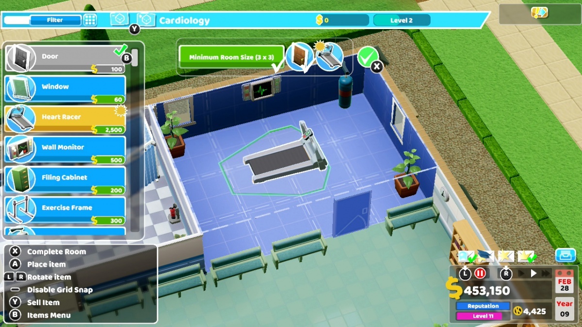 Screenshot for Two Point Hospital on Nintendo Switch